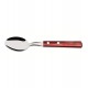 Jogo 6 Colheres Mesa Polywood aço Inox Tramontina Com Cabo De Madeira Vermelho